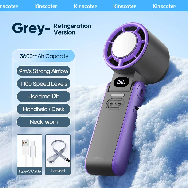 Portable 3600mAh Handheld Fan with Turbo-9