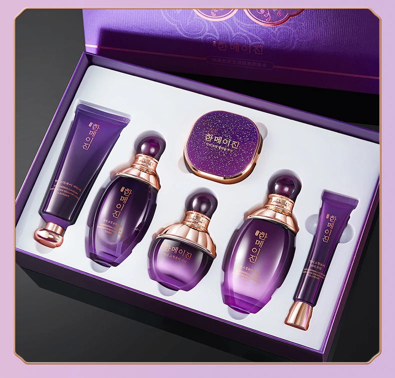 Hanmj Lingzhi skin care beauty six-piece set Firming and anti-wrinkle Soothing and whitening High-end skin care products