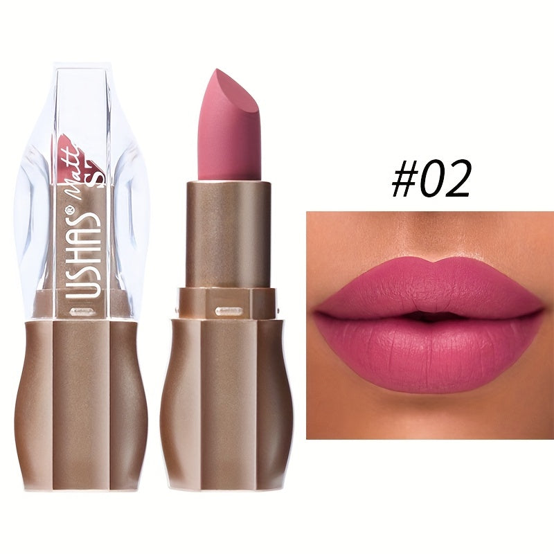 Kissable Colors: 12 Matte Long-Lasting Lipsticks-4
