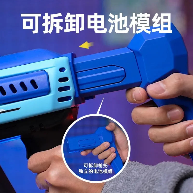 New Fully Automatic 57 Hole Colorful Light Bubble Gun-1