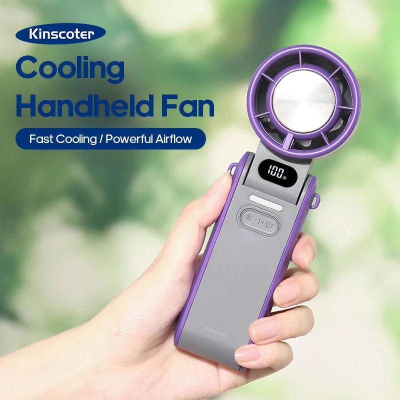 Portable 3600mAh Handheld Fan with Turbo-0