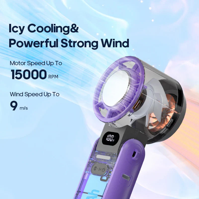 Portable 3600mAh Handheld Fan with Turbo-2