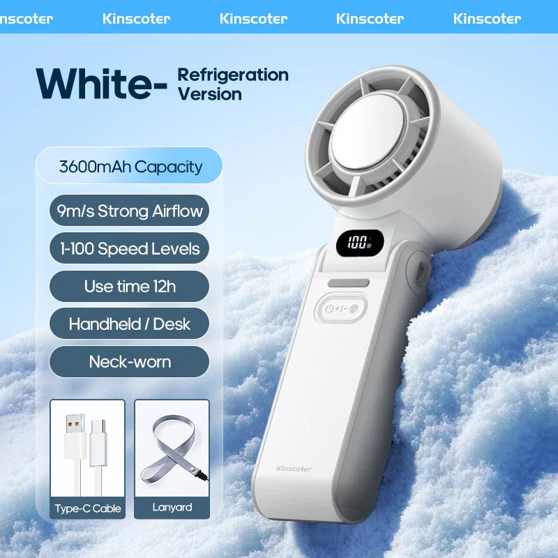 Portable 3600mAh Handheld Fan with Turbo-6