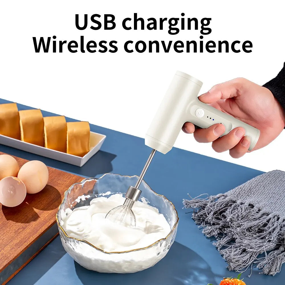 Portable Wireless Electric Food Mixer 3 Speeds-2