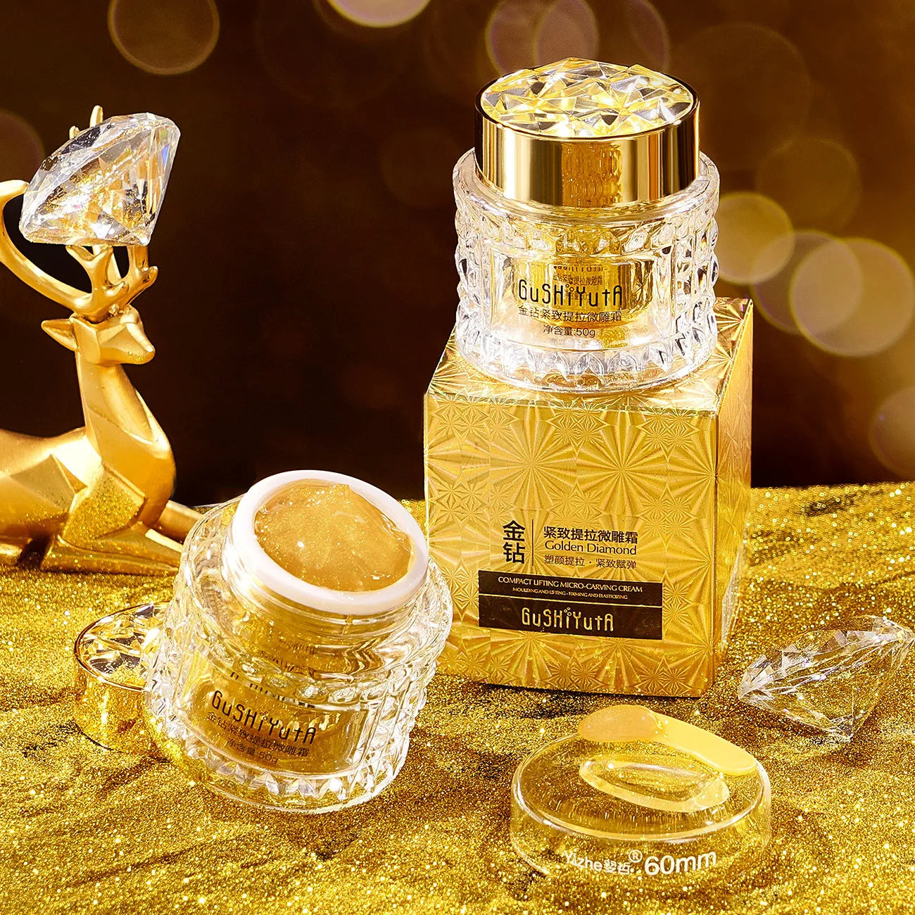 Nature Ginseng Gold Silk Watery Cream Gold Premium Skin Care,Anti-Aging Moisturizer for Skin, Wrinkle Care with Ginseng Saponins