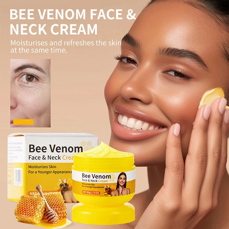 Bee Venom Wrinkle Remove Face Cream Anti-aging Neck Lifting Firming Cream Moisturizing Tender Soften Skin Whitening 50g