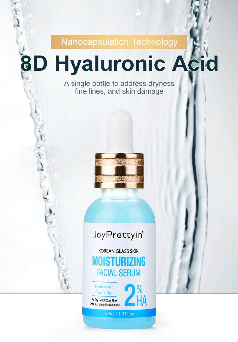 Hyaluronic Acid Face Serum Moisturizing Smoothing Reduces Dryness Fine Lines Hydrating Facial Essence Korean Skin Care