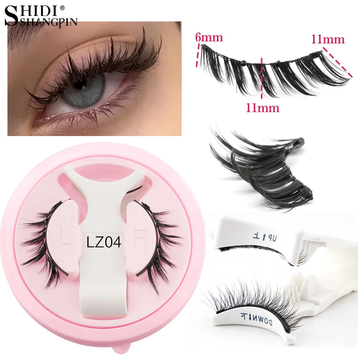 New 1 Pair Magnetic Eyelashes Set Fluffy Mink Lashes 5 Styles Reusable Magnetic Eyelash and Tweezers Kit Lash Extensions Makeup