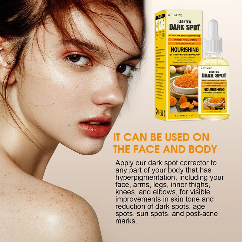 Turmeric Serum Moisturizing Facial Skin Essence  Niacinamide Hyaluronic Acid Daily Care