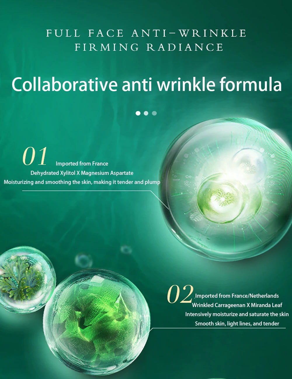 Sea Grape Collagen Firming Revitalizing Cream Hydrating Moisturizing Repair Skin Dark Yellow Rough Skin Care Korean Face Cream