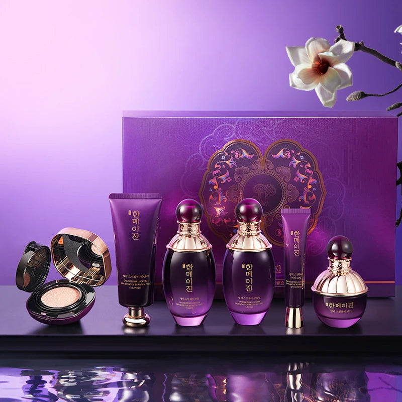 Hanmj Lingzhi skin care beauty six-piece set Firming and anti-wrinkle Soothing and whitening High-end skin care products