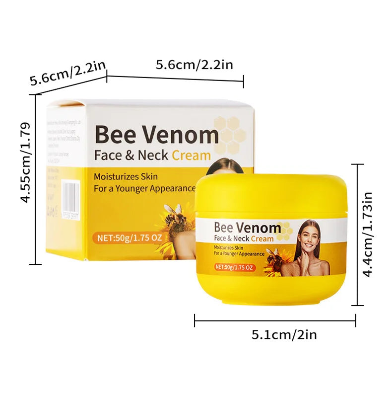Bee Venom Wrinkle Remove Face Cream Anti-aging Neck Lifting Firming Cream Moisturizing Tender Soften Skin Whitening 50g