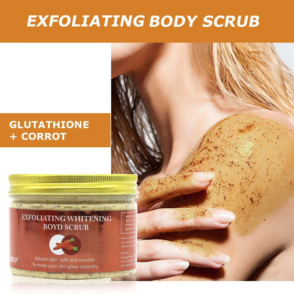 Gluta Master GLUTATHIONE+CORROT Skincare Set Lightening Moisturising Exfoliating Smooth Speedy Glowing skin for Dark Skin Women