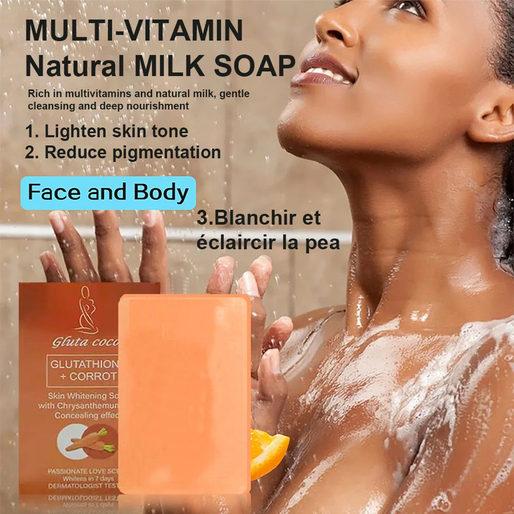 Gluta Master GLUTATHIONE+CORROT Skincare Set Lightening Moisturising Exfoliating Smooth Speedy Glowing skin for Dark Skin Women